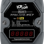 PPDS-721D-MTCP CR 2-портовый программируемый преобразователь Modbus RTU/ASCII в Modbus TCP с возможностью питания PoE, с индикацией