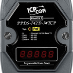 PPDS-742D-MTCP CR 4-портовый программируемый преобразователь Modbus RTU/ASCII в Modbus TCP с возможностью питания PoE, с индикацией