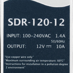 SDR-120-12 Блок питания 12 В, 120 Вт, крепление на DIN-рейку
