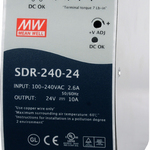 SDR-240-24 Блок питания 24 В, 240 Вт, крепление на DIN-рейку