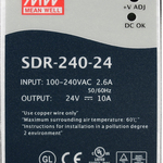 SDR-240-24 Блок питания 24 В, 240 Вт, крепление на DIN-рейку