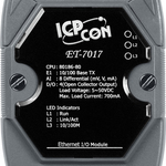 ET-7017 CR Ethernet-модуль с 8 каналами аналогового ввода, с защитой от перенапряжения и каналами изолированного дискретного вывода