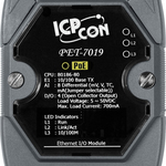 PET-7019 CR Ethernet-модуль с 8 каналами аналогового ввода и 4 каналами аналогового вывода, с защитой от перенапряжения, с возможностью питания по PoE