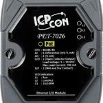 PET-7026 CR Ethernet-модуль с 6 каналами аналогового ввода, 2 каналами аналогового вывода, 2 каналами дискретного ввода и 2 каналами дискретного вывода, с возможностью питания по PoE
