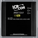 PET-7215 CR Ethernet-модуль с 7 каналами ввода с терморезисторов, со встроенным 2-портовым Ethernet-коммутатором, со встроенным 2-портовым Ethernet-коммутатором, с возможностью питания по PoE