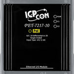 PET-7217-10 CR Ethernet-модуль с 10/20 каналами аналогового ввода, с защитой от перенапряжения, со встроенным 2-портовым Ethernet-коммутатором, с возможностью питания по PoE