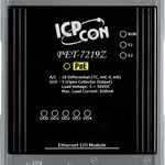 PET-7219Z/S CR Ethernet-модуль с 10 каналами ввода с термопары и 5 каналами аналогового вывода, со встроенным 2-портовым Ethernet-коммутатором, с возможностью питания по PoE (в комплект поста