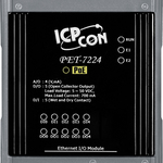 PET-7224 CR Ethernet-модуль с 4 каналами аналогового вывода, 5 каналами дискретного ввода и 5 каналами дискретного вывода, со встроенным 2-портовым Ethernet-коммутатором, с возможностью питан