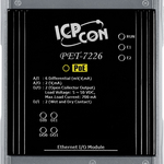 PET-7226 Ethernet-модуль с 6 каналами аналогового ввода, 2 каналами аналогового вывода, 2 каналами дискретного ввода и 2 каналами дискретного вывода, со встроенным 2-портовым Ethernet-коммута