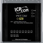 PET-7261 CR Ethernet-модуль с 11 каналами реле, со встроенным 2-портовым Ethernet-коммутатором, с возможностью питания по PoE