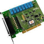 PISO-P8R8U CR Плата Universal PCI 8 изолированных каналов дискретного ввода и 8 каналов релейного вывода (с 1 разъёмом CA-4002)