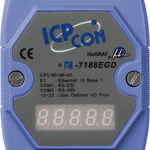 I-7188EGD CR Программируемый контроллер с 2 COM-портами (1 x RS-232, 1 x RS-485), с процессором 40 МГц и опцией ISaGRAF-3 (заказывается отдельно), с индикацией