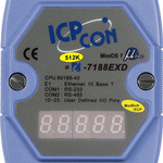 I-7188EX-MTCP CR Программируемый контроллер с 2 COM-портами (1 x RS-232, 1 x RS-485), c LAN-интерфейсом и слотом для мезонинного модуля, с поддержкой Modbus/TCP