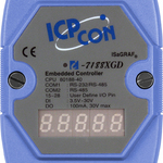 I-7188XGD CR Программируемый контроллер с 2 COM-портами (1 x RS-232 или RS-485, 1 x RS-485), с процессором 40 МГц и опцией ISaGRAF-3 (заказывается отдельно), с индикацией