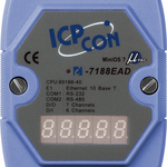 I-7188EAD CR Программируемый контроллер с 2 COM-портами (1 x RS-232, 1 x RS-485), с индикацией
