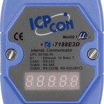 I-7188E3D-232 CR Программируемый контроллер с 3 COM-портами (2 x RS-232, 1 x RS-485), с индикацией