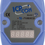 I-7188XCD-512 CR Программируемый контроллер с 2 COM-портами (1 x RS-232 или RS-485, 1 x RS-485) со слотом для мезонинного модуля, с индикацией