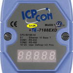 I-7188EXD CR Программируемый контроллер с 2 COM-портами (1 x RS-232, 1 x RS-485), c LAN-интерфейсом и слотом для мезонинного модуля, с индикацией