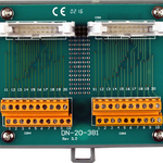 DN-20-381 Клеммный модуль с двумя 20-контактными разъемами, монтаж на DIN-рейку