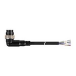 CLDH4-5P Соединительный кабель для датчиков, с разъёмом 4-pin M12 - штекер (угловой) 4-х проводной для цепей постоянного тока (DC), маслостойкий, длина 5 м, питание 24VDC