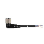 CLAH2-2 Соединительный кабель для датчиков, с разъёмом 4-pin M12 - гнездо (угловое) 2-х проводной для цепей переменного тока (AC), маслостойкий, длина 2 м