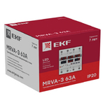 Трехфазное реле напряжения и тока с дисп. MRVA-3 63A EKF 