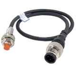 PRW08-2DP Датчик приближения индуктивный НЕэкранированный ( не заподлицо ), диаметр 8 мм, расст. сраб. до 2 мм, Рабочее напряжение 12-24VDC, выход PNP - НО, 1000 Гц, кабель 30 см с разъёмом M