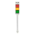 PTE-DWV-302-RYG Светодиодная сигнальная колонна, d=56 мм, короткий корпус, стойка + кронштейн для настенного монтажа (MAP-DS40), тип свечения - постоянное + зуммер (фикс. уровень громкости 85