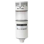 PTM-TCB-102-RYG питание 24VAC/VDC Светодиодная сигнальная колонна d=56 мм, 3-х цветный модульный светодиод RYG (3 цвета в 1). Корпус с клеммным соединением, монтаж на платформу, зуммер (посто