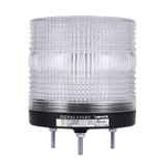 MS115T-F00-C Сигнальный маяк d=115?121мм, монтаж на шпильках 3?M5, LED модуль пост./мигающ. свечения: прозрачный, питание 12…24VAC/DC, IP65