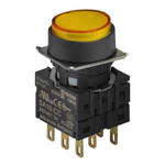 S16PR-E2Y3C YELLOW/3C Кнопочный выключатель, круглый, 16 мм