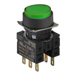 S16PR-E1G2C GREEN/2C Кнопочный выключатель, круглый, 16 мм