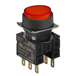 S16PR-E1R2C RED/2C Кнопочный выключатель, круглый, 16 мм
