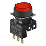 S16PR-E3RC12 RED/1C/LED 12V Кнопочный выключатель, круглый, 16 мм