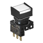 S16PRS-H2WC WHITE/1C Кнопочный выключатель, квадратный, 16 мм