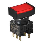 S16PRT-H2R2C RED/2C Кнопочный выключатель, прямоугольный, 16 мм