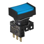 S16PRT-H2BC BLUE/1C Кнопочный выключатель, прямоугольный, 16 мм