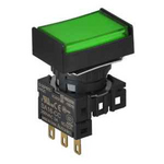 S16PRT-H4GC24 GREEN/1C/LED 24V Кнопочный выключатель, прямоугольный, 16 мм