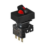 S16SRT-L4RC24 RED/2(S-0-S)/1C/LED 24V Селекторный переключатель, прямоугольный, 16 мм