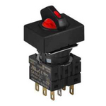 S16SRT-L6R2C24 RED/2(R-0-S)/2C/LED 24V Селекторный переключатель, прямоугольный, 16 мм