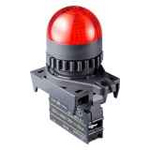 L2RR-L1RD, Контрольная лампа куполовидная, светодиодный модуль подсветки LED 12-30VDC/AC, цвет красный