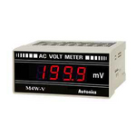 M4W-AVR-1 Измеритель, переменное напряжение, СИД, W96xH48мм, 3 1/2 знака, измерение среднеквадратичного значения, 199,9 мВ полная шкала, 110/220VAC