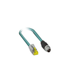 CBL-M12XMM8PRJ45-BK-200-IP67 Кабель патч-корд Gigabit Ethernet M12 X-coded 