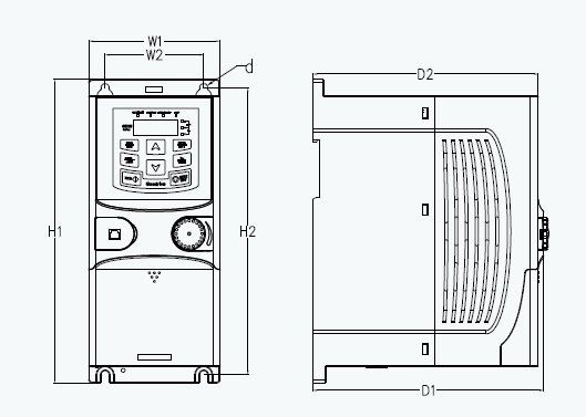 Преобразователь частоты INVT GD20-0R4G-S2